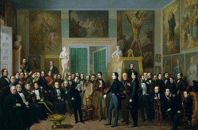 Incontro di poeti nello studio dell